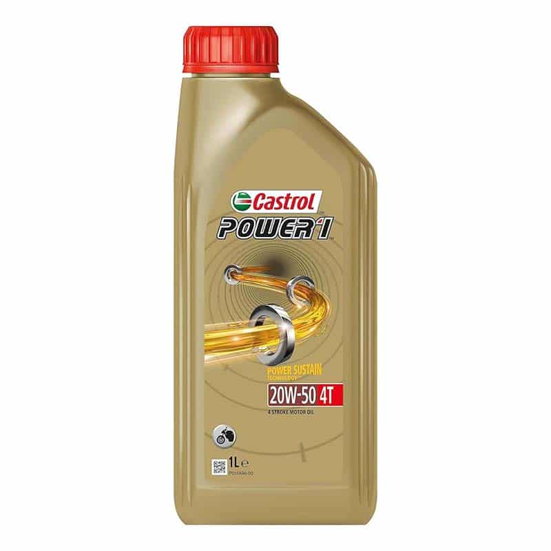 Buy Castrol Power 1-4t 20w-50 motorcycle engine oil. Suitable for all 4 stroke motorcycle engines