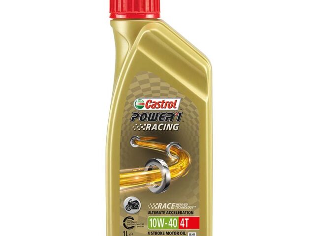 Buy Castrol Power 1 Racing 10w-40 4-stroke motorcycle engine oil.