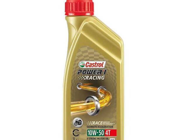 Buy Castrol Power 1 Racing 10w-50 4-stroke motorcycle engine oil.