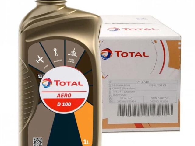 Total Energies Aero D100 Aviation Oil - Case