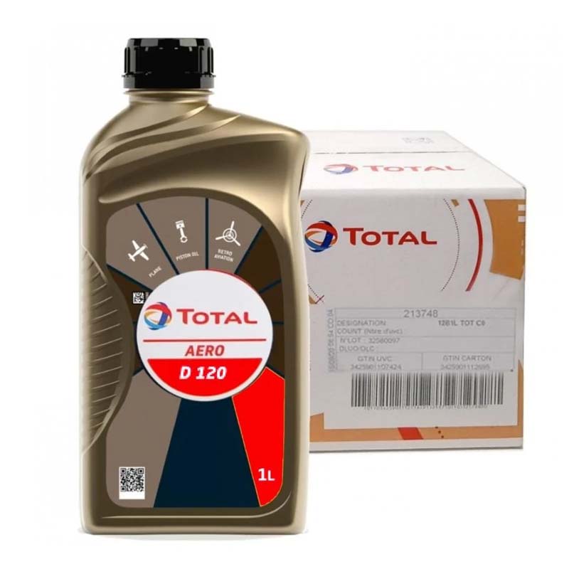 Total Energies Aero D120 Aviation Oil - Case