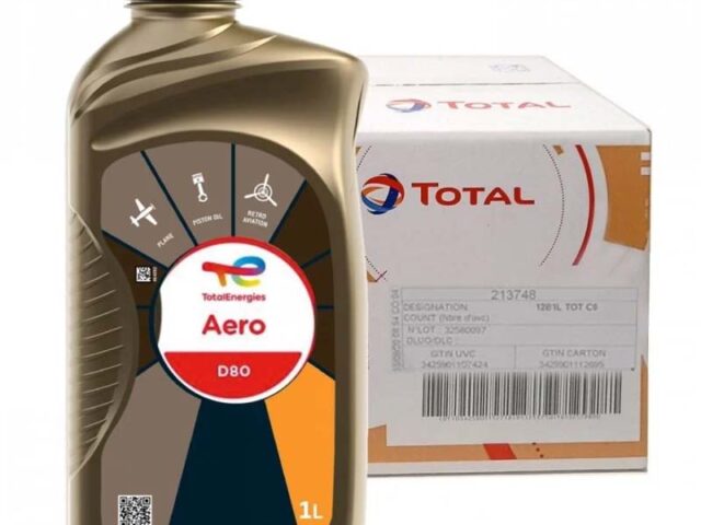 Total Energies Aero D80 Aviation Oil - Case