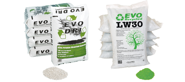 EVO Recycled EVO DRI Loose Absorbent - 100% Recycled Gypsum Granules