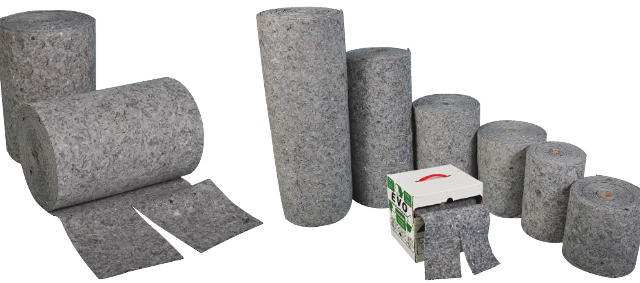 EVO Recycled Absorbent Rolls - Low Carbon Recycled Spill Pads