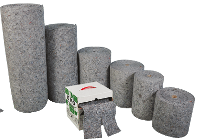 EVO Recycled Absorbent Rolls - Low Carbon Recycled Spill Pads