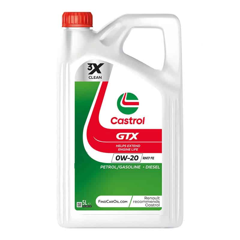 Castrol GTX 0w-20 RN17 Synthetic Engine Oil - 5l