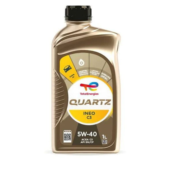 Total Energies Quartz Ineo C3 5w-40 Synthetic Engine Oil Lubricant 1 Litre